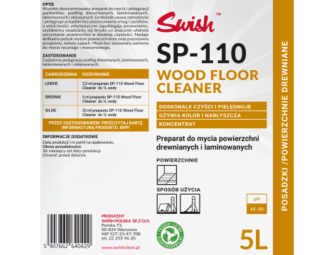 SWISH SP-110 Wood Floor Cleaner 1L Koncentrat do podłóg drewnianych - 2